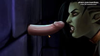 What a Legend! | Horny Gloryhole Busty Orc Monster Teen Sucks Stranger's Huge Dick And Swallows Hot Cum In Prison | Sex Toon Visual Novel | Part #12